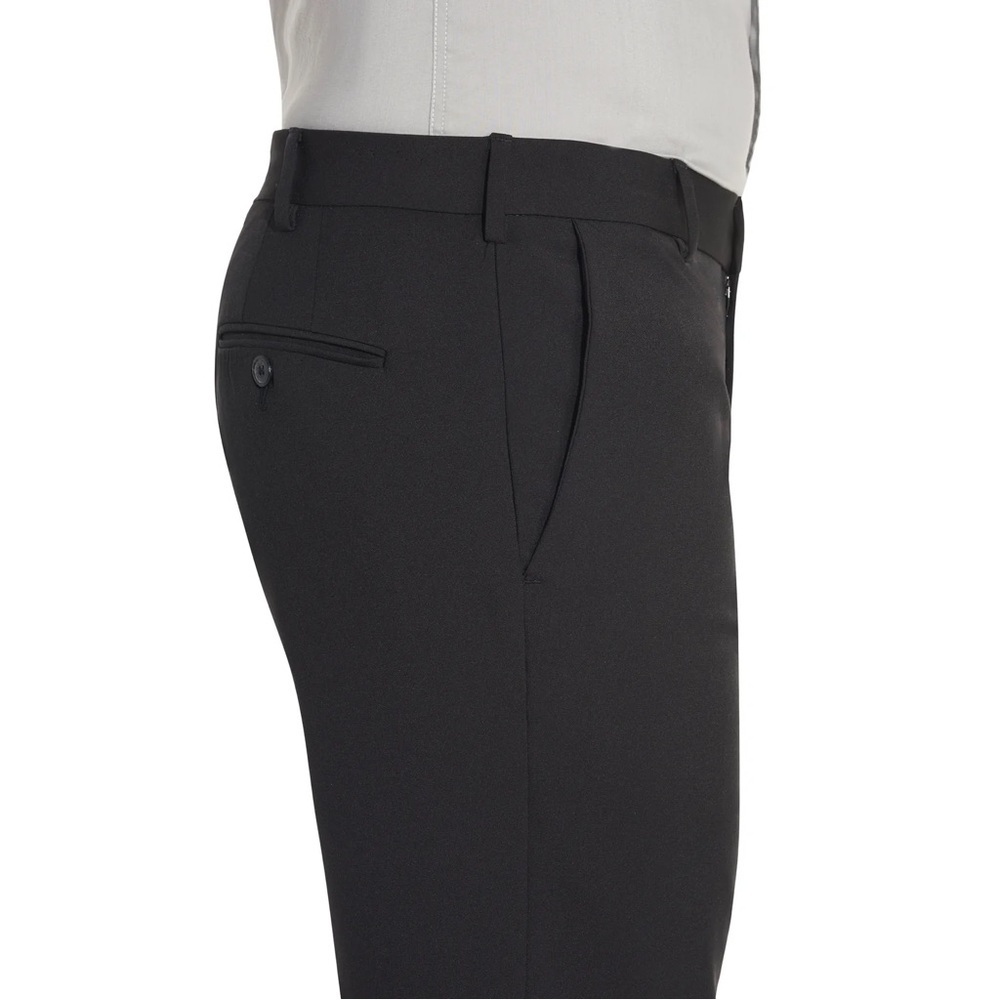 Van Heusen Men's Cool Flex Slim Fit Black Dress Pants - Picture 3 of 14